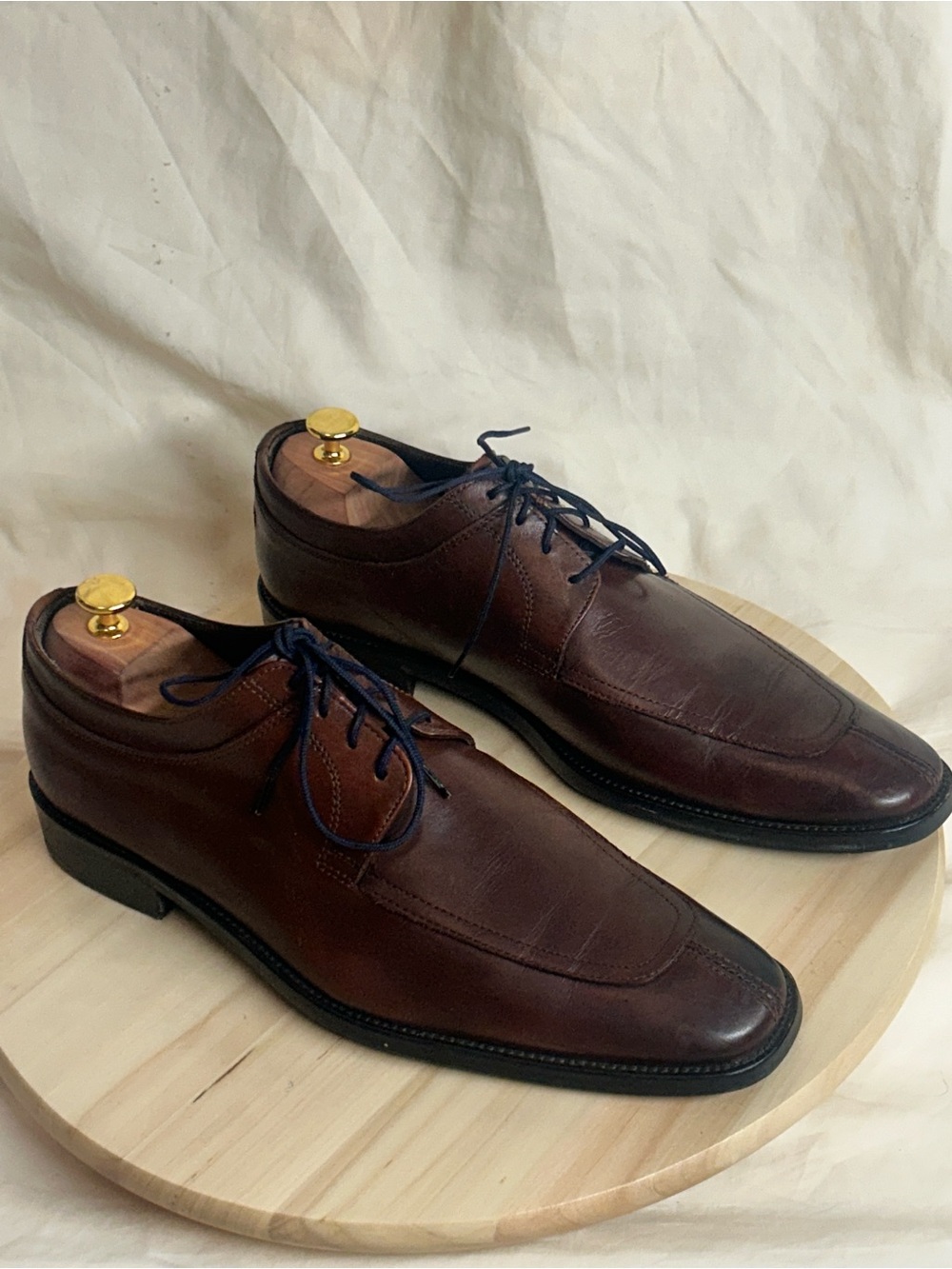 To Boot New York Adam Derrick Brown Leather Lace-Up Oxford Almond Toe 11.5